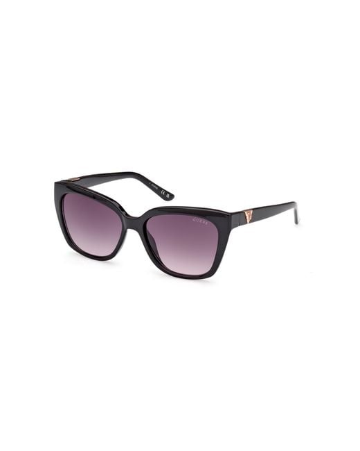 Guess Black Gu7878 01B Sunglasses Injected Smoke Squared Normal Shaded