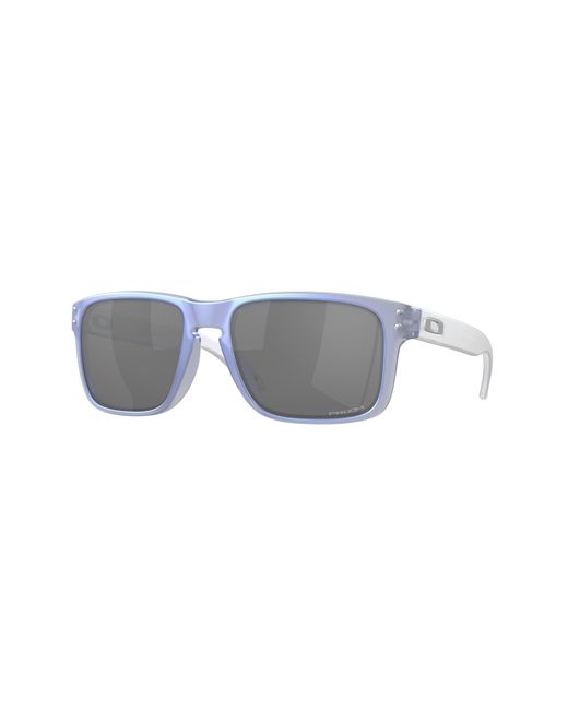 Oakley Black Oo9102 Holbrook 9102X8 Sunglasses Plastic Squared Mirrored Prizm for men