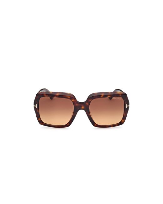 Tom Ford Black Ft1082 Kaya 52F Sunglasses Acetate Squared Normal Shaded