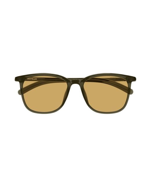 Montblanc Black Mb0487Sa 004 Sunglasses Squared for men
