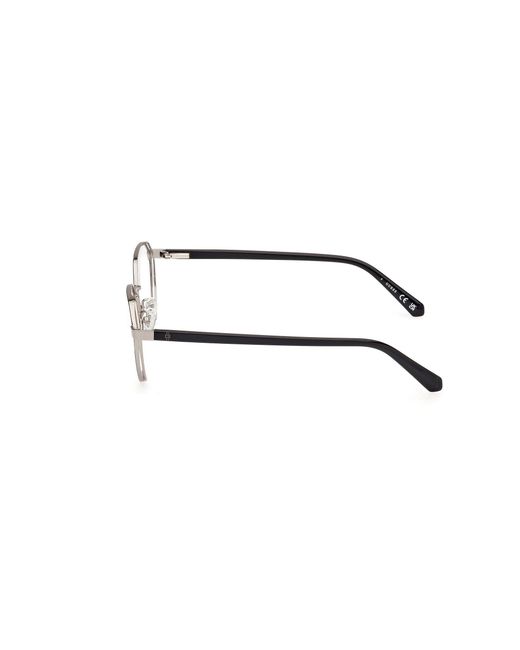Guess Black Gu50136 005 Optical Frames Metal Round Normal for men