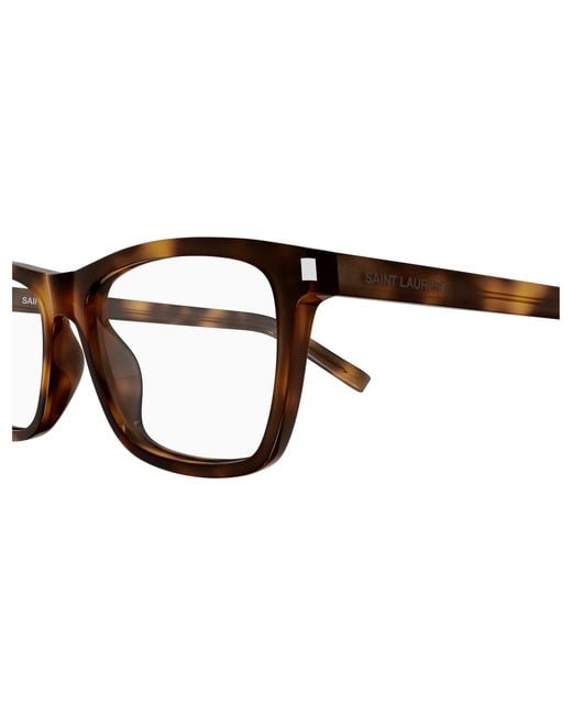 Saint Laurent Black Sl 841 007 Optical Frames Acetate Transparent Squared for men