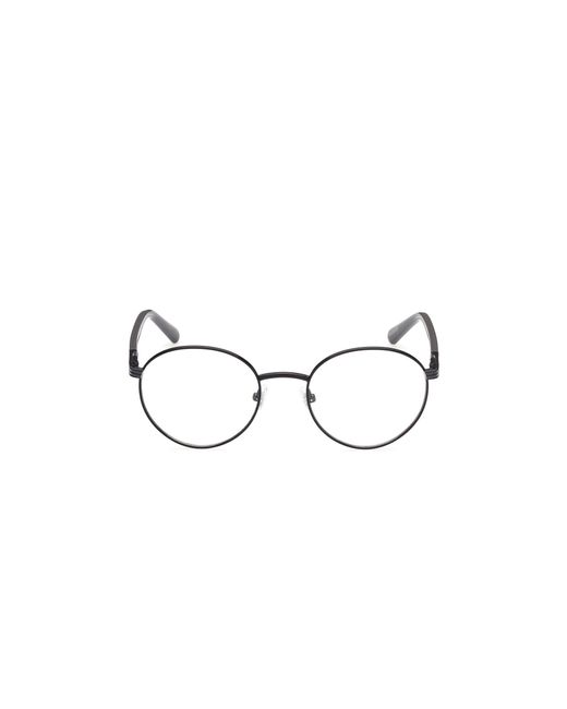 Guess Black Gu50043 001 Optical Frames Metal Round Normal for men