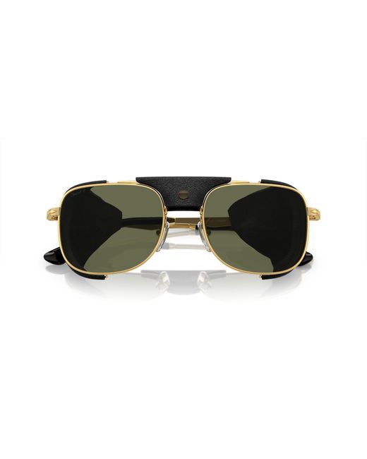 Persol Green Po1013Sz 114958 Sunglasses Metal Squared Polarized for men