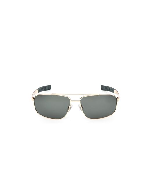 Timberland Black Tb00061 32R Sunglasses Metal Squared Polarized for men