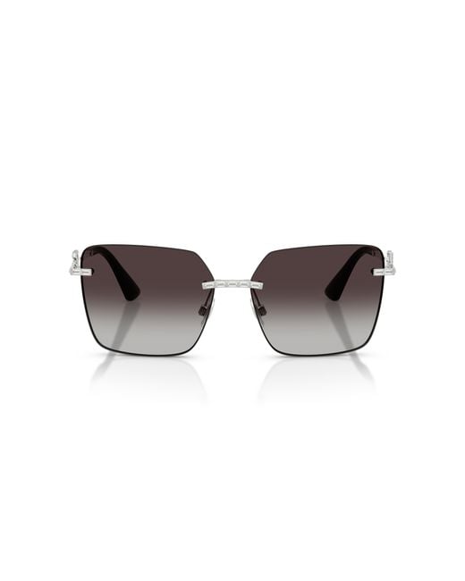 Dolce & Gabbana Black Dg2332B 05/8G Sunglasses Metal Squared Normal Nuanced
