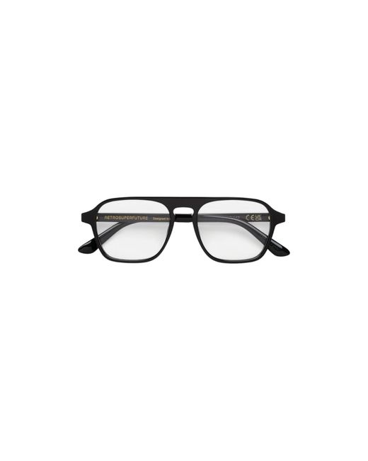 Retrosuperfuture Black Lbk Numero 142 Nero Optical Frames Acetate Squared