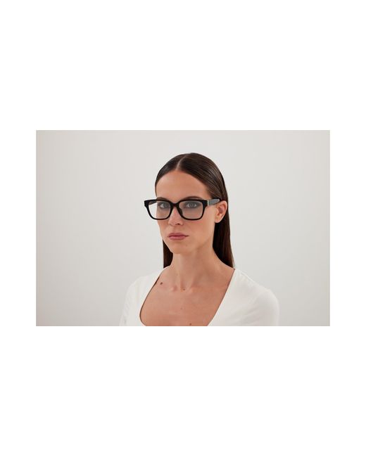 Saint Laurent Black Sl M150 001 Optical Frames Acetate Transparent Squared