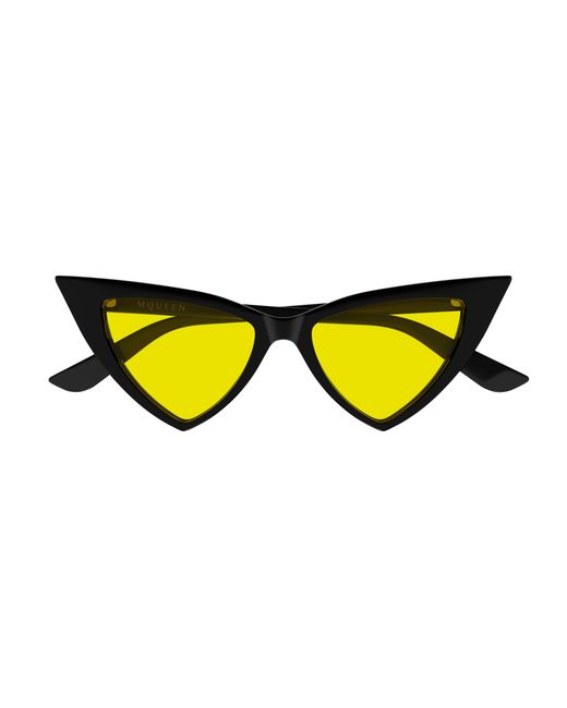 McQueen Black Am0518S 001 Sunglasses Acetate Cat Eye