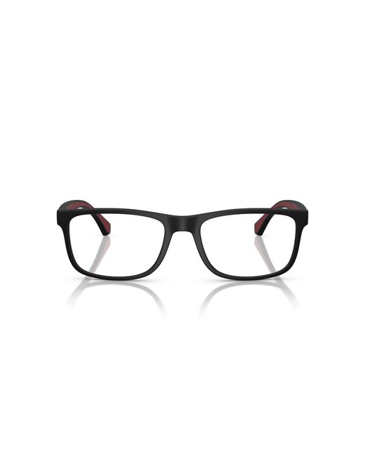 Emporio Armani Black Ea3147 5009 Optical Frames Injected Transparent Squared Normal for men