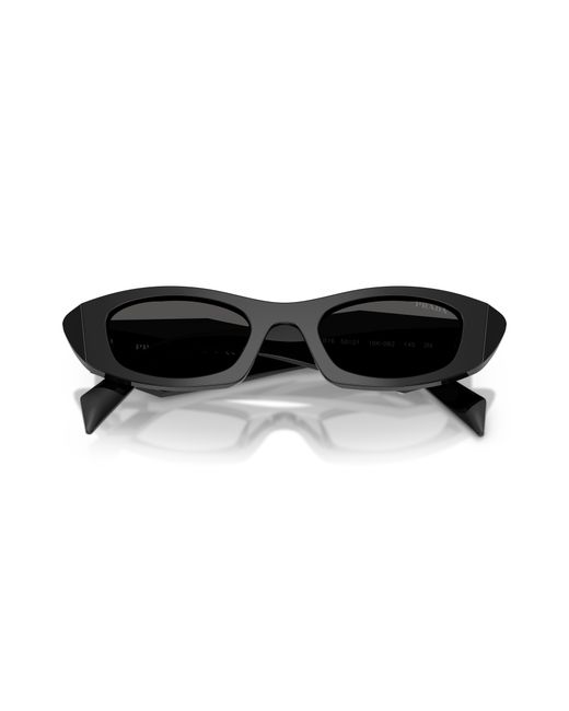 Prada Black Pr B16S 16K08Z Sunglasses Acetate Round Normal