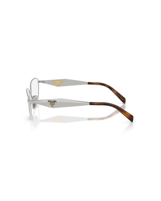 Prada Black Pr D52V 1Bc1O1 Optical Frames Metal Transparent Geometric Normal