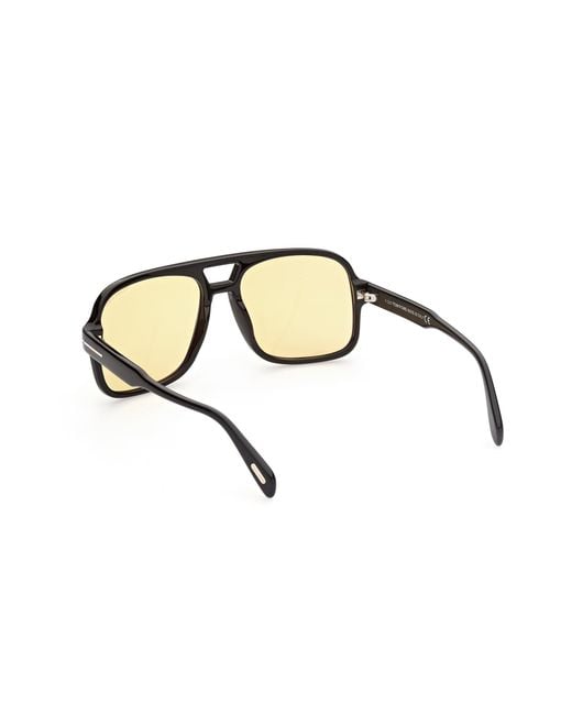 Tom Ford Black Ft0884 Falconer-02 01E Sunglasses Acetate Squared Normal for men