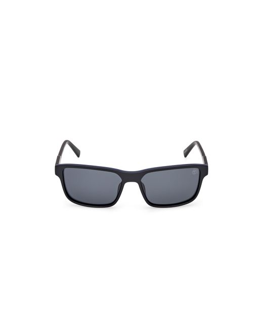 Timberland Black Tb00051 02D Sunglasses Injected Smoke Squared Polarized for men