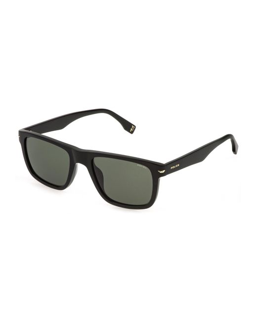 Police Black Splq83 Champ 14 700 Sunglasses Acetate Squared Normal for men