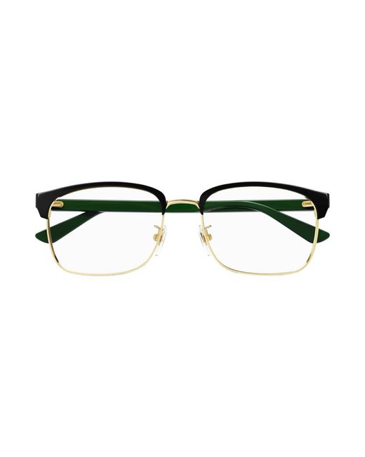 Gucci Black Gg0934Oa 004 Optical Frames Metal Squared for men
