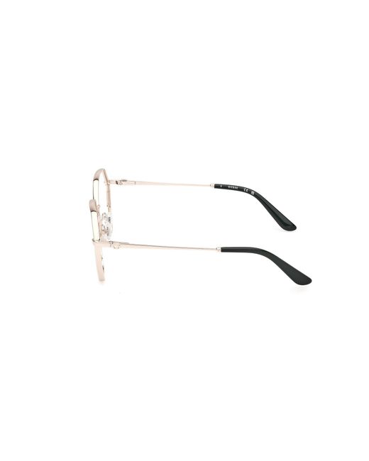 Guess Black Gu50184 033 Optical Frames Metal Geometric Normal