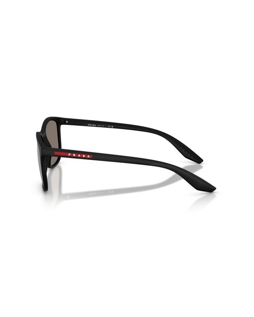 Prada Linea Rossa Black Ps A08S 1Bo2B0 Sunglasses Injected Pillow Mirrored for men