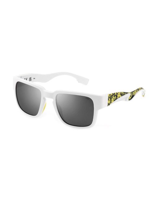 Fila Black Sfi463 5Wwp Sunglasses Injected Squared Mirror for men