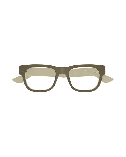 McQueen Black Am0531O 004 Optical Frames Acetate Transparent Squared for men