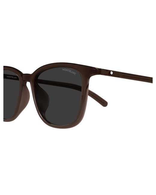 Montblanc Black Mb0487Sa 002 Sunglasses Squared for men