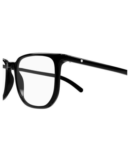 Montblanc Black Mb0418Oj 001 Optical Frames Transparent Squared for men