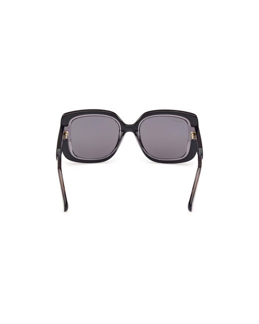 MAX&Co. Black Mo0096 01A Sunglasses Injected Smoke Squared Normal