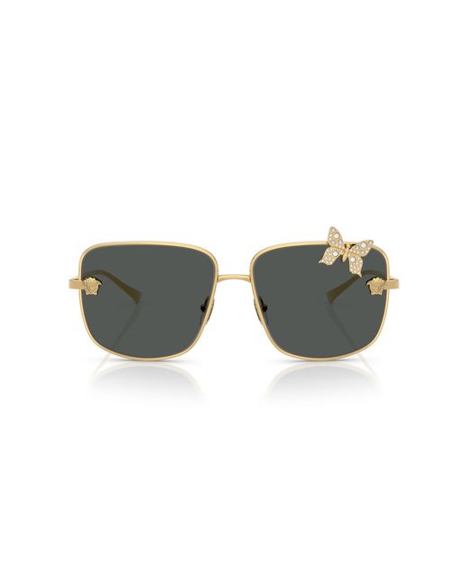Versace Black Ve2282 100287 Sunglasses Metal Squared Normal