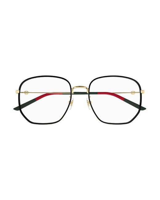 Gucci Black Gg1197Oa 001 Optical Frames Metal Squared