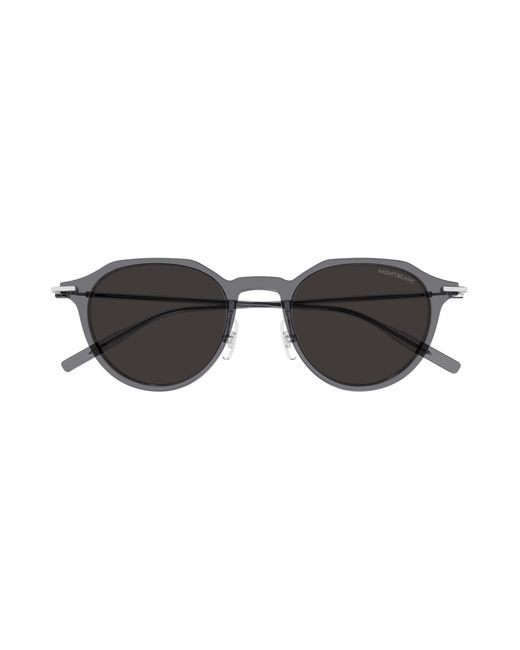 Montblanc Black Mb0355S 003 Sunglasses Injected Round for men