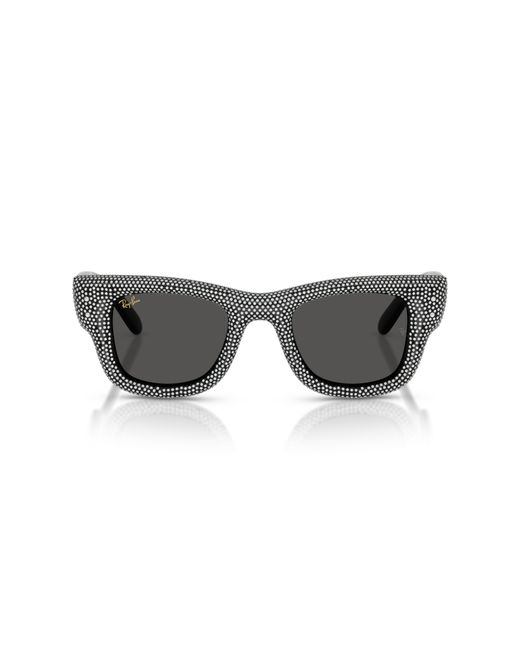Ray-Ban Wayfarer Puffer Crystal Pavè Edition Sunglasses Frame Black Lenses