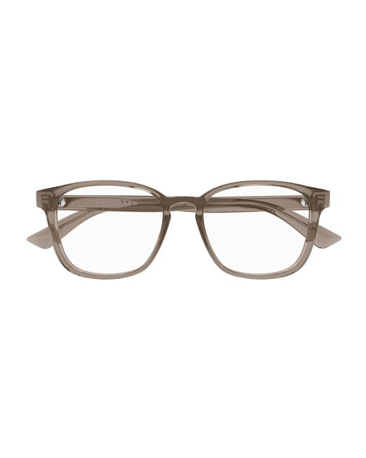 McQueen Black Am0462O 005 Optical Frames Acetate Transparent Squared for men