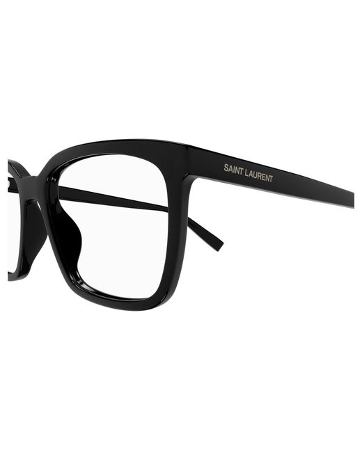 Saint Laurent Black Sl 672 001 Optical Frames Acetate Transparent Squared for men