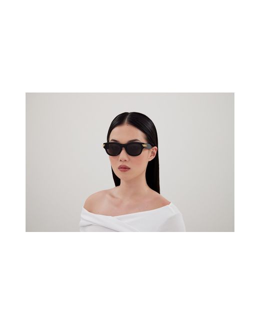 Bottega Veneta Black Bv1323Sk 001 Sunglasses Acetate Squared
