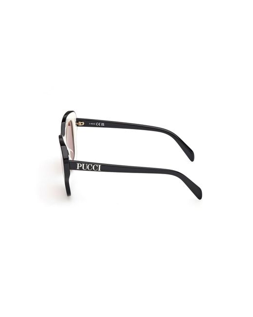 Emilio Pucci Black Ep0220 99E Sunglasses Acetate Squared Normal
