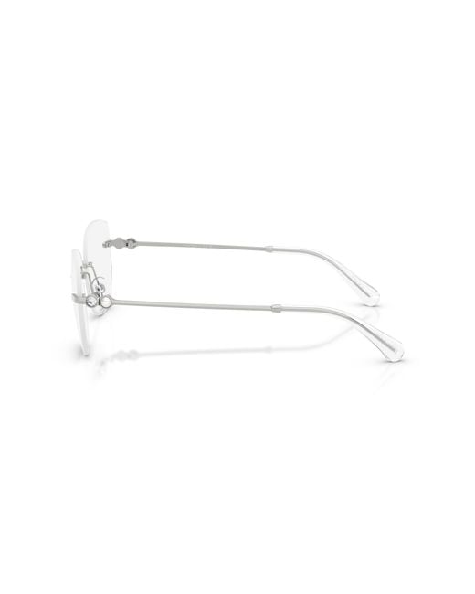 Swarovski Black Sk1038 4001 Optical Frames Metal Transparent Round Normal