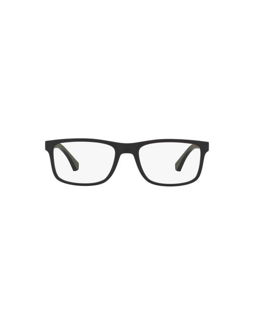 Emporio Armani Black Ea3147 5042 Optical Frames Injected Squared Normal for men