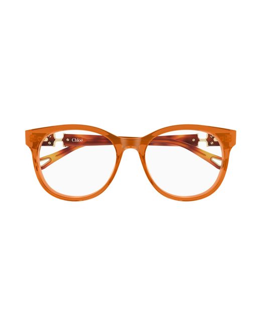 Chloé Black Ch0375O 004 Optical Frames Acetate Transparent Round