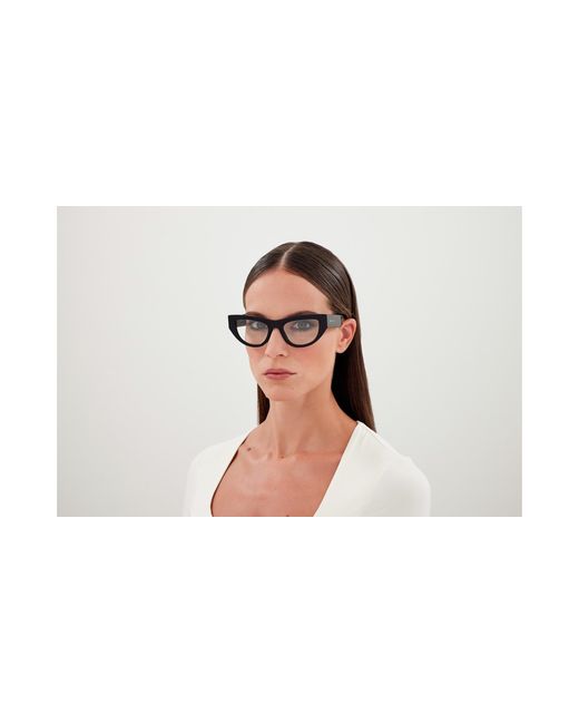 McQueen Black Am0512O 001 Optical Frames Acetate Transparent Cat Eye