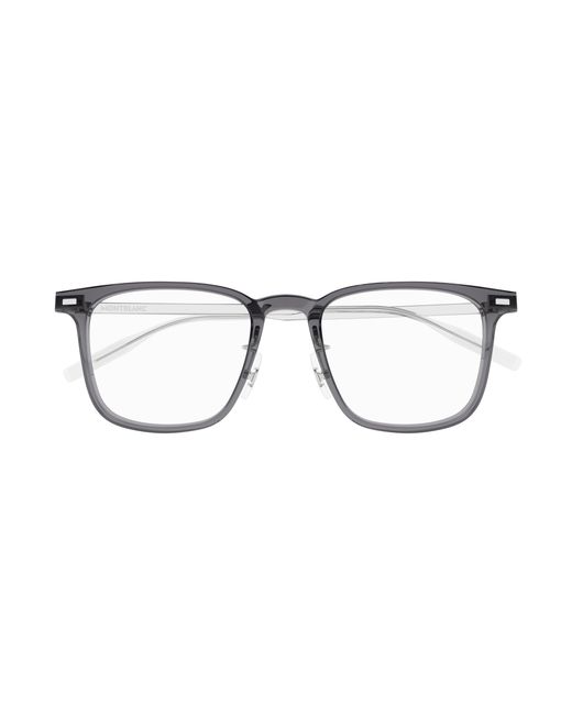 Montblanc Black Mb0395On 004 Optical Frames Injected Transparent Squared for men