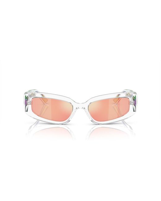 Dolce & Gabbana Black Dg4445 31336Q Sunglasses Acetate Cat Eye Normal Mirror