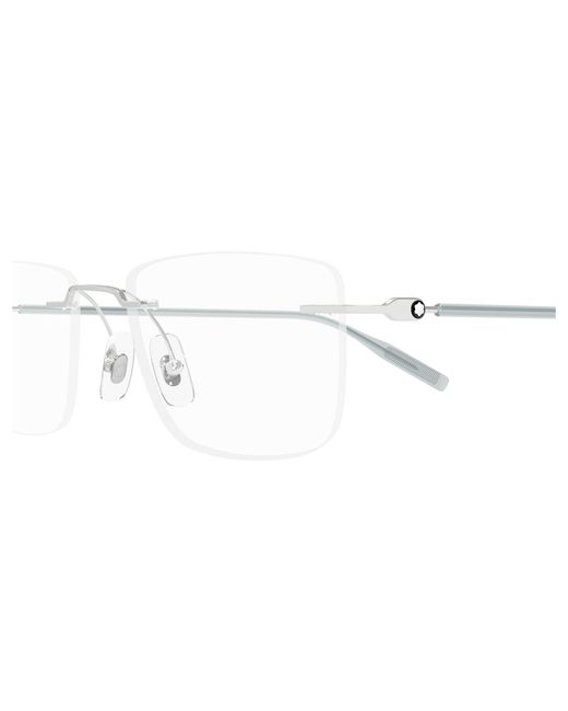 Montblanc Black Mb0431O 004 Optical Frames Metal Transparent Squared for men