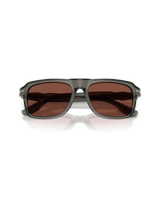 Persol Black Po8002S 1103C5 Sunglasses Acetate Squared Normal for men