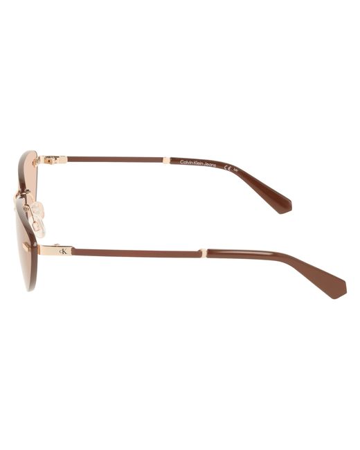 Calvin Klein Black Ckj25208S 721 Sunglasses Metal Cat Eye Normal