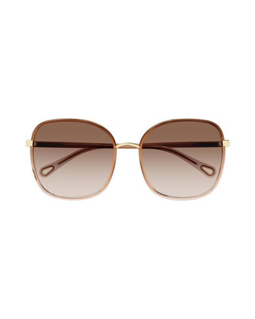 Chloé Black Ch0031S 007 Sunglasses Bio-Inject Squared Shaded