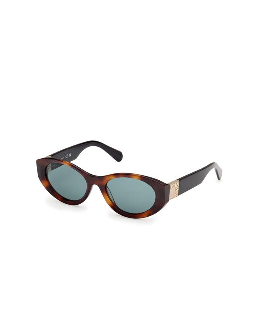 MAX&Co. Black Mo0123 52N Sunglasses Acetate Round Normal