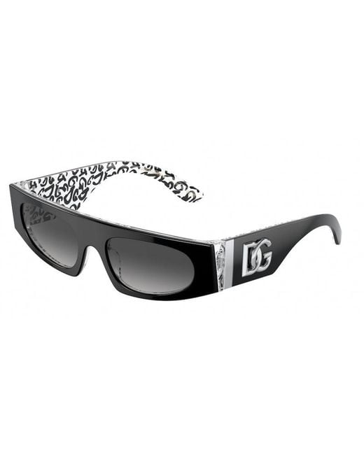 Dolce & Gabbana Black Dg4411 33898G Sunglasses Plastic Squared Nuanced