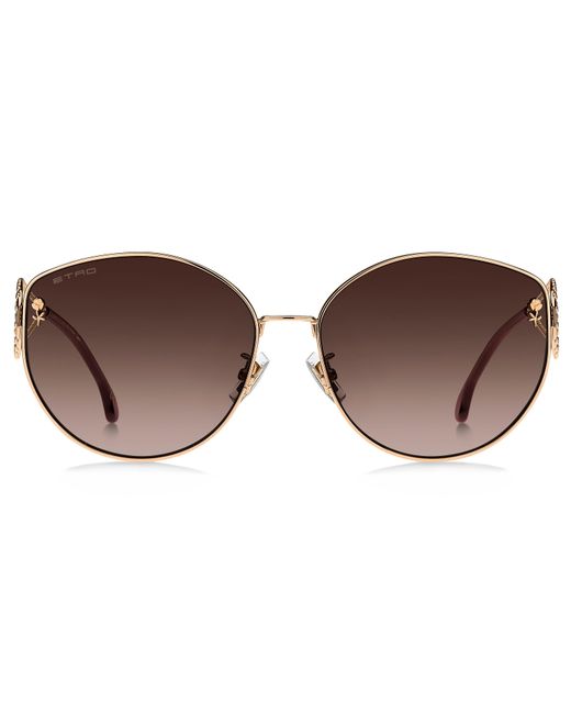 Etro Black 0072/F/S Ddb/Ha Sunglasses Metal Cat Eye Normal Shaded