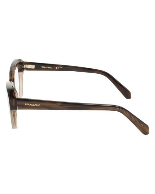 Ferragamo Black Sf3046 245 Optical Frames Acetate Cat Eye Normal