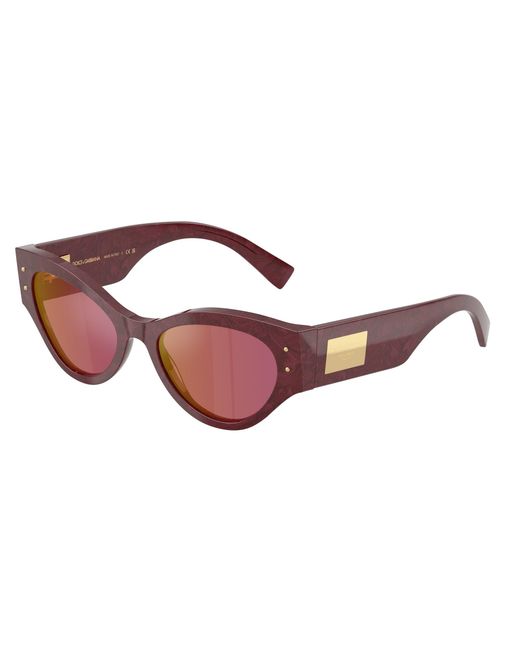 Dolce & Gabbana Black Dg4480 3442D0 Sunglasses Acetate Butterfly Mirrored